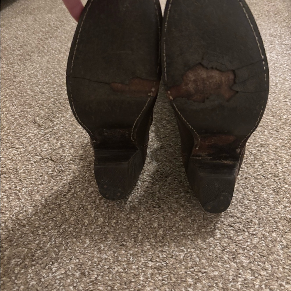 Frye Dark Brown Heeled Boots - Picture 2 of 4